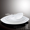 2016 New products durable factory white ceramic porcelain rectangular plates used in restaurant